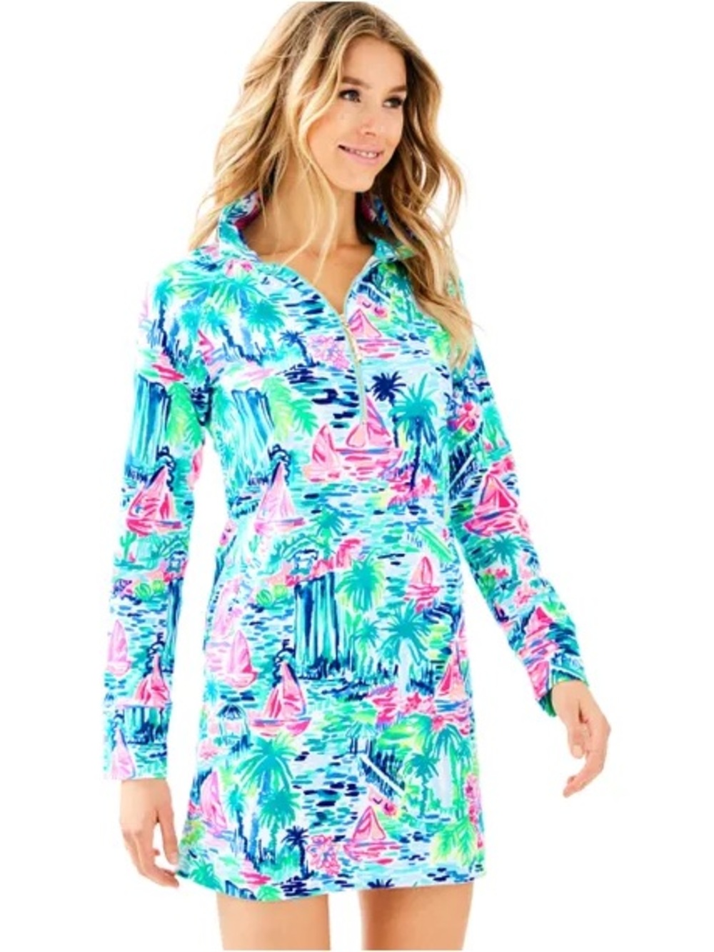 Lilly Pulitzer Skipper Popover Dress in Salt in the Air, Size M